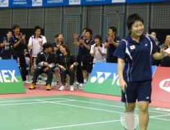 Akane supported by Team mates